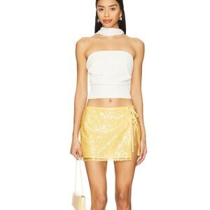 Yellow Sequin Skirt